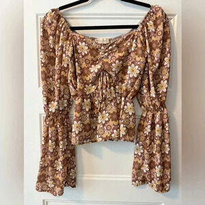 Altar’d State Floral Print Boho Top Size Extra Small